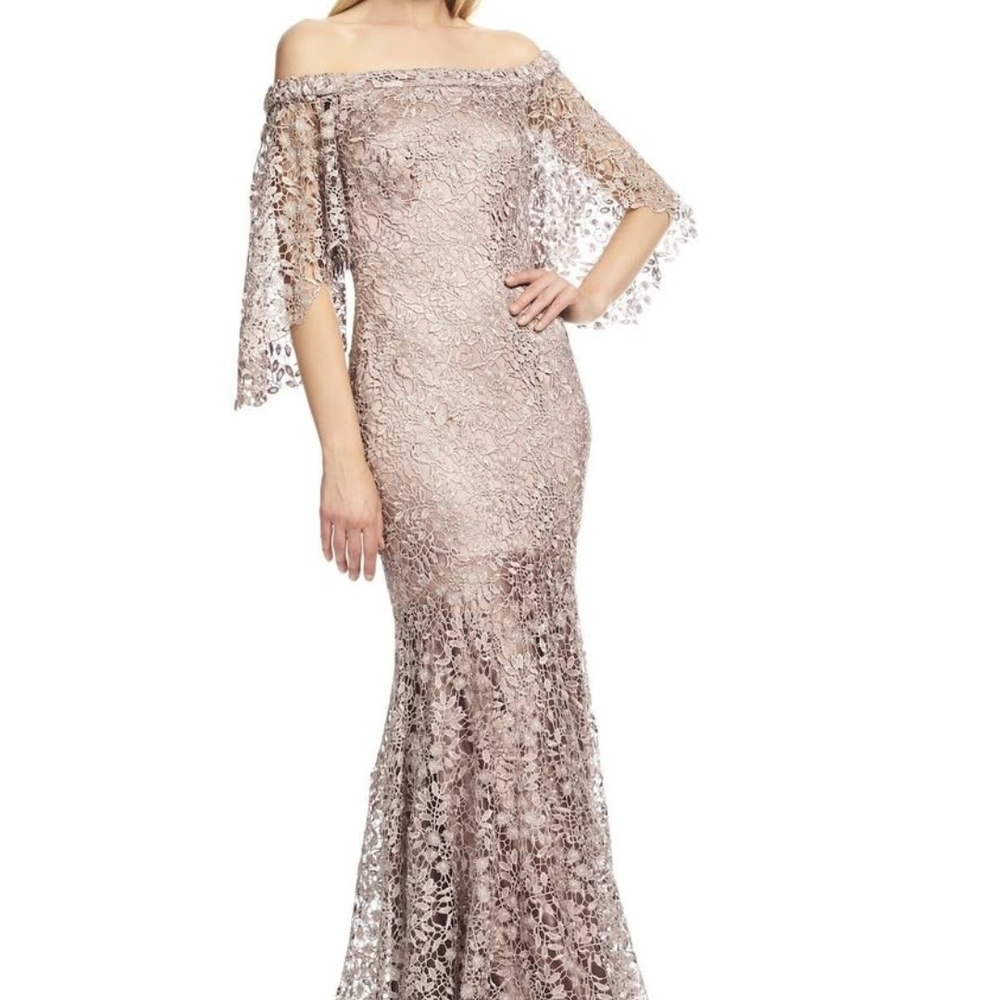 Elegant Lace Off-Shoulder Gown